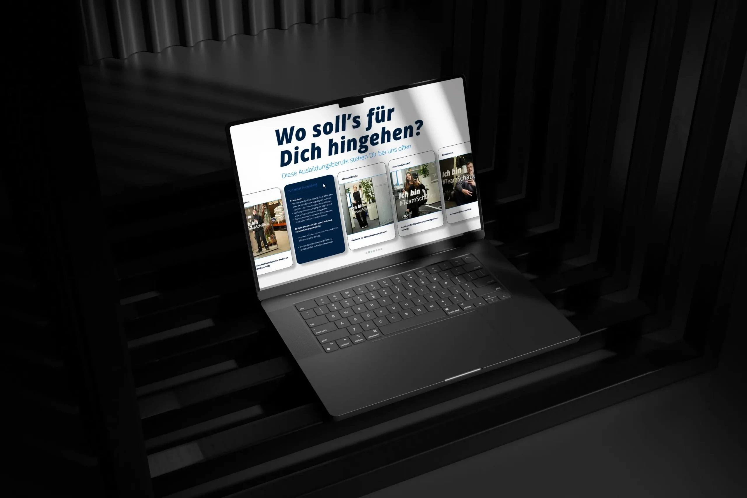 Digitales Bewerberportal der Schäflein AG – Webdesign von Nils Ulsamer Design