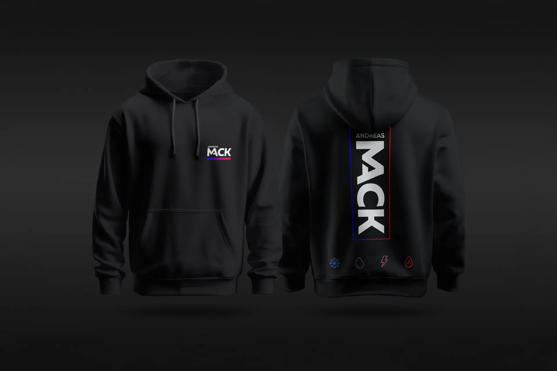 Mack Haustechnik Hoodie – modernes Corporate Design auf Mitarbeiterkleidung